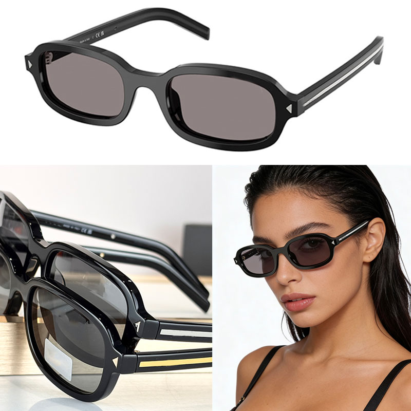 26ss PR Sunglasses With Iconic Metal Plaque For Womans PR D06S Rectangular design acetate sunglasses Vintage Narrow Frame Womens Y2K Style with packaging box
