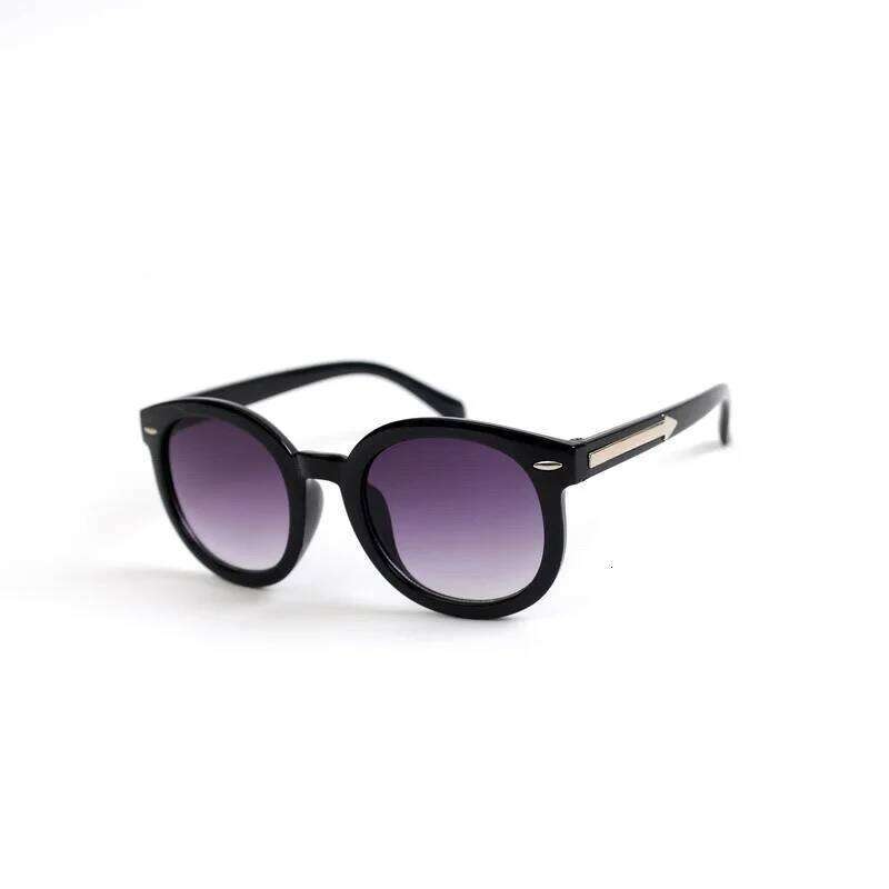 Children's Round Frame Cat Eye Sunglasses with Metal Arrow Accents Eyewear Stylish Fashion Accessory for Boys Girls Sun Glasses Z260305