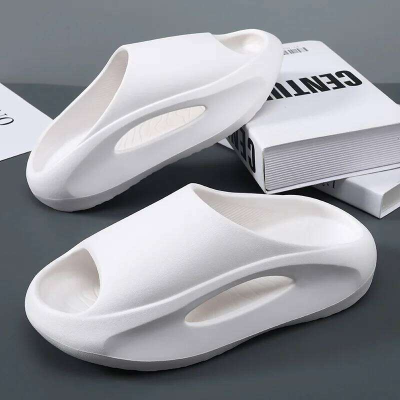 Kidmi Fashion Men Thick Sole Arch Support Slides Summer Outdoor Beach Men's Sneaker Casual Home Soft Slippers