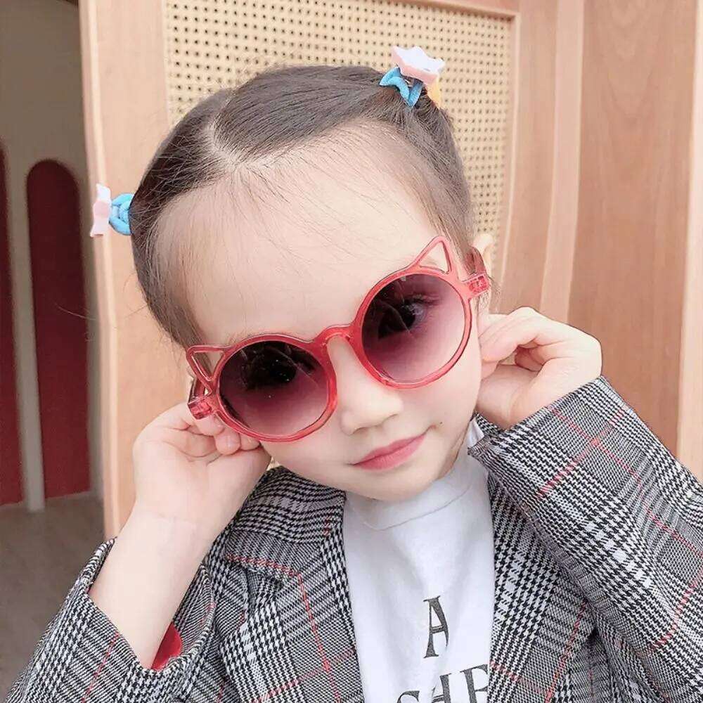 Circular Kids Sunglasses UV400 Protection Beach Travel Streetwear Metal Frame Sun Glasses Ocean Lenses Eyewear Z260305