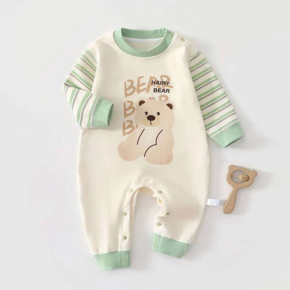 Unisex Pullover Spring Autumn One-piece Suit Baby Boy Soft Cotton Cartoon Pattern Jumpsuit 6-18 Month Infant Girl Daily Romper Z260304