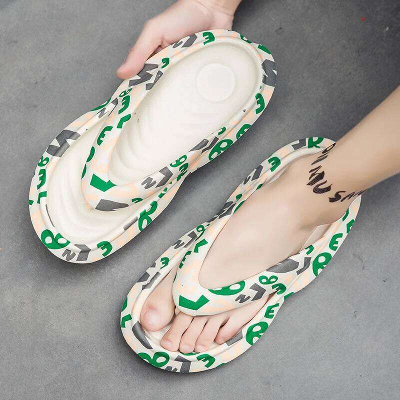 Women Beach Flip Flops Indoor Outdoor Lovers Platform Slippers Summer Shoes Women's Sandal Thick Sole Female Male Fashion Slides
