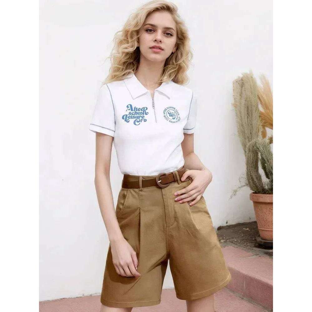 White Wide Leg for Women Summer High Waist Loose Straight Office Ladies Solid Black Women's Bermuda Shorts Casual XJ260305