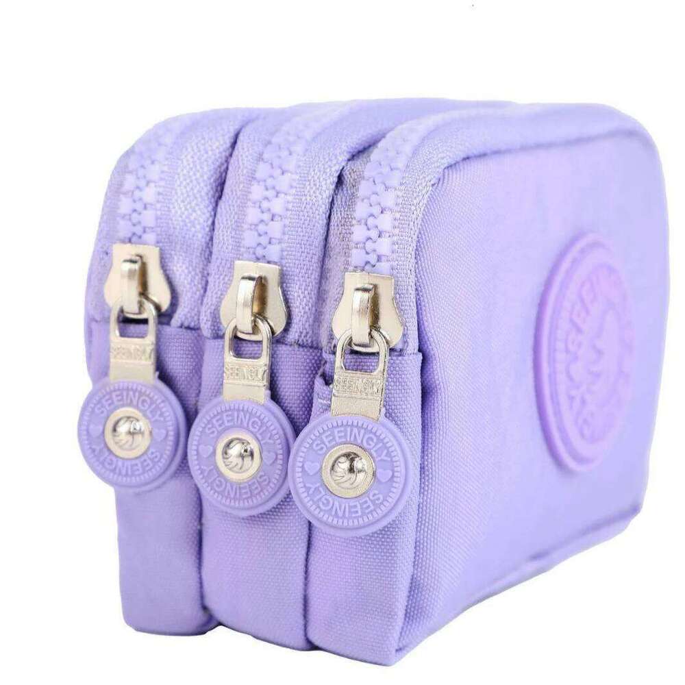 Thickened Three-layer Long Zipper Pocket Purse Women's Handbag Wrist Mobile Phone Bag Oxford Cloth Coin Wallet Waterproof C260304