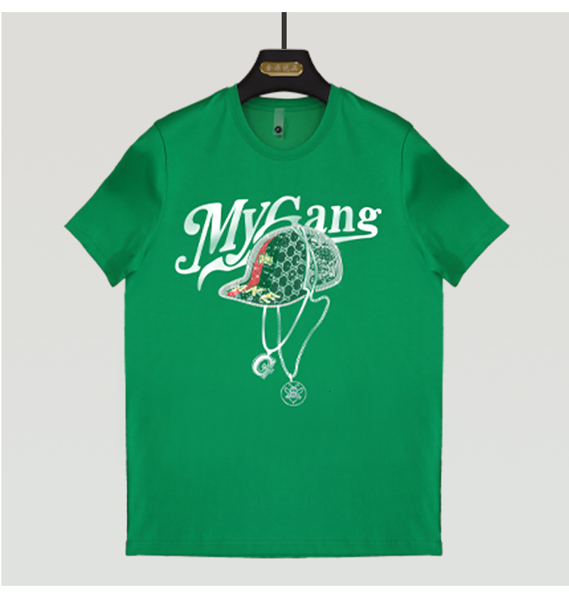 New Brand Fashionable European Style Short Sleeved T Shirt With Rhinestone Cap Round Neck Comfortable Breathable Short Sleeved Shirt Apparel Fashion T