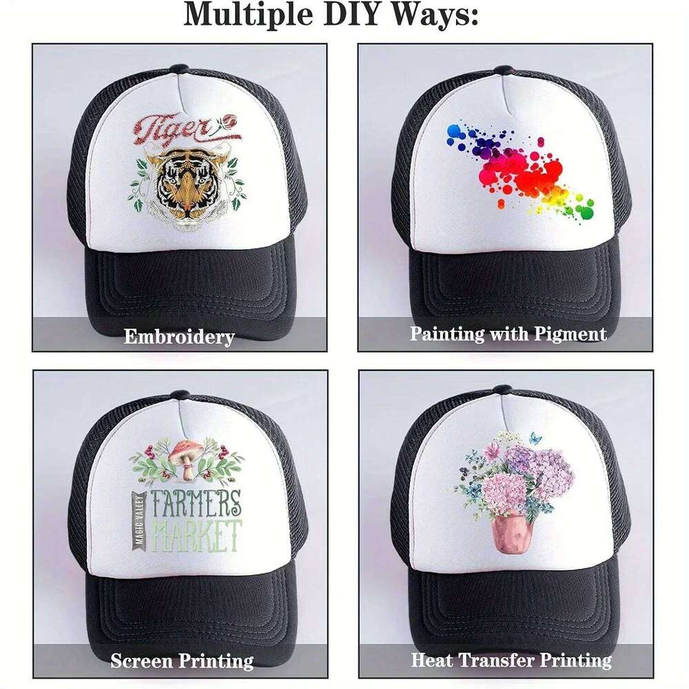 2pcs Sublimation Trucker Hats - Breathable Mesh Baseball Caps for Men & Women, DIY Designs Y260304