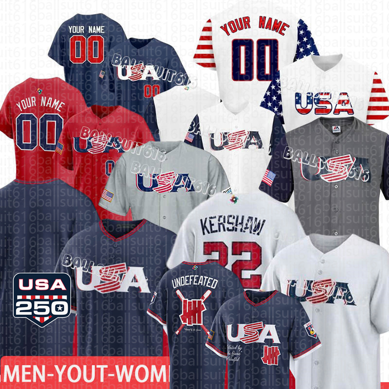 Team USA Baseball Jersey 2026 World Baseball Classic Jersey Aaron Judge Pete Crow-Armstrong Paul Skenes Corbin Carroll WBC Pete Alonso Cal Raleigh J.T. Realmuto 2027