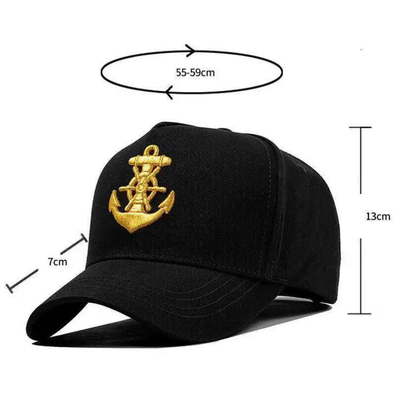 New High Quality Baseball Caps For Men 5 Panel Solid 100% Cotton Anchor Embroidered Sun Visor Snapback Hip Hop Dad Trucker Hats Y260304