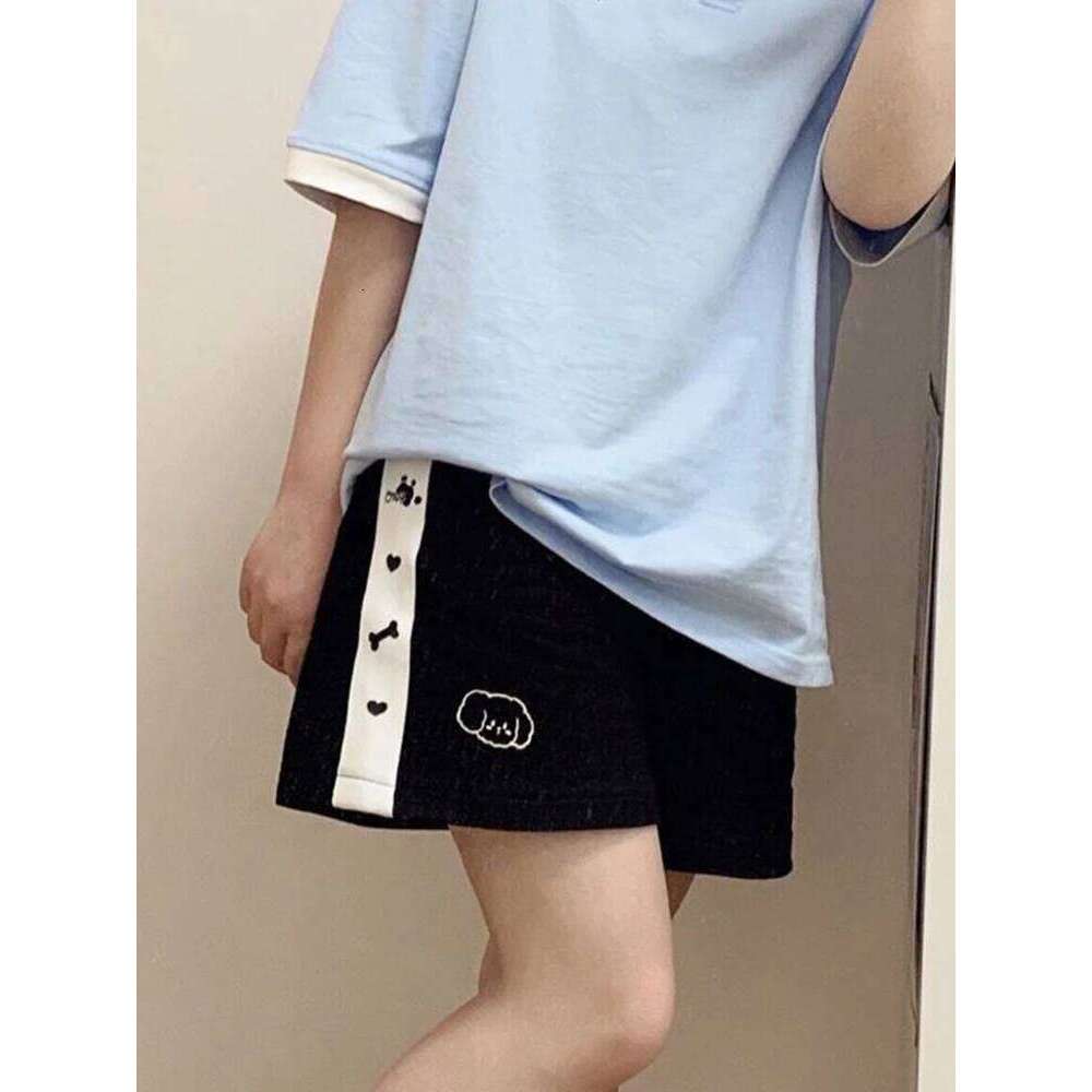 Jmprs Japan Cute Cartoon Print Women Kawaii High Waist Loose Sport Summer Preppy Style Casual Lady Vintage Shorts XJ260305