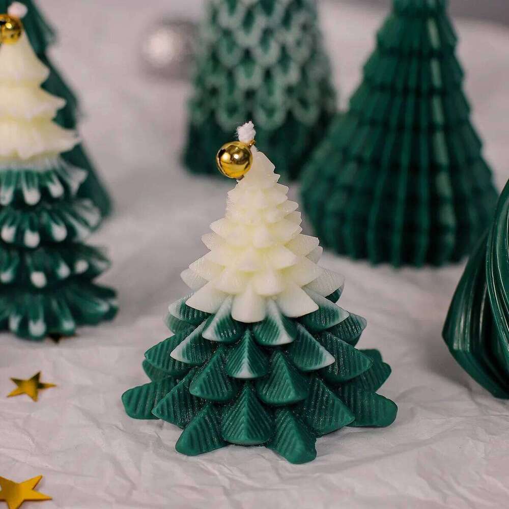 Tree Soy Wax Candle, Handmade Scented Christmas Holidays, Home Decoration for Women and Men, Holiday Gift W260304 W260305