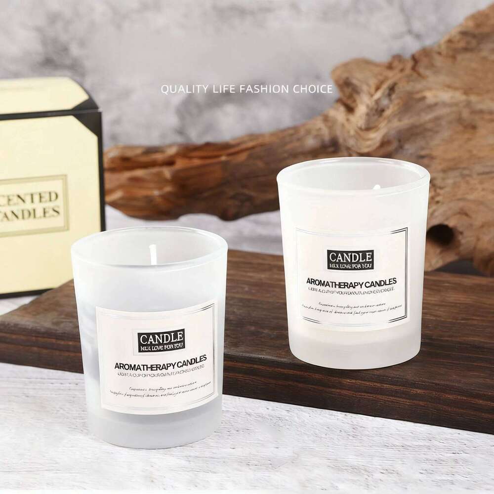 Wholesale Of Colored Frosted Cups, Candles, Household Creative Scented Souvenirs, Smokeless Candle Ornaments W260304 W260305