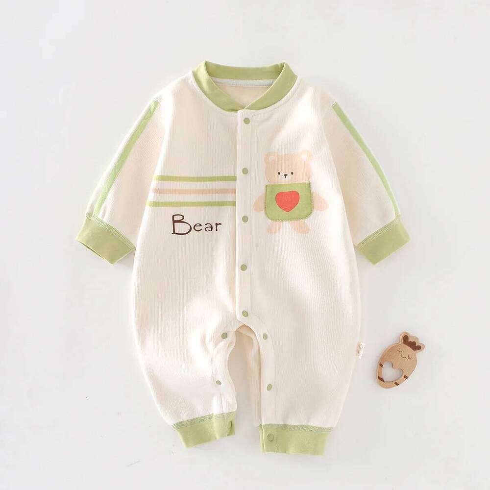 Newborn Toddler Spring Fall Daily Outdoor Clothing Baby Girl Boy Casual Jumpsuit Infant 0-18 Months Soft Skin-friendly Romper Z260304