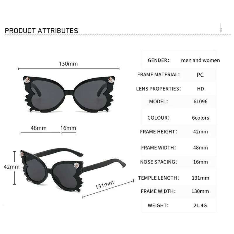 New Kids Artistic Sense Butterfly Shape Sun Glasses Boys Girls Eyeglasses Sweet Children Sunglasses UV400 Z260305
