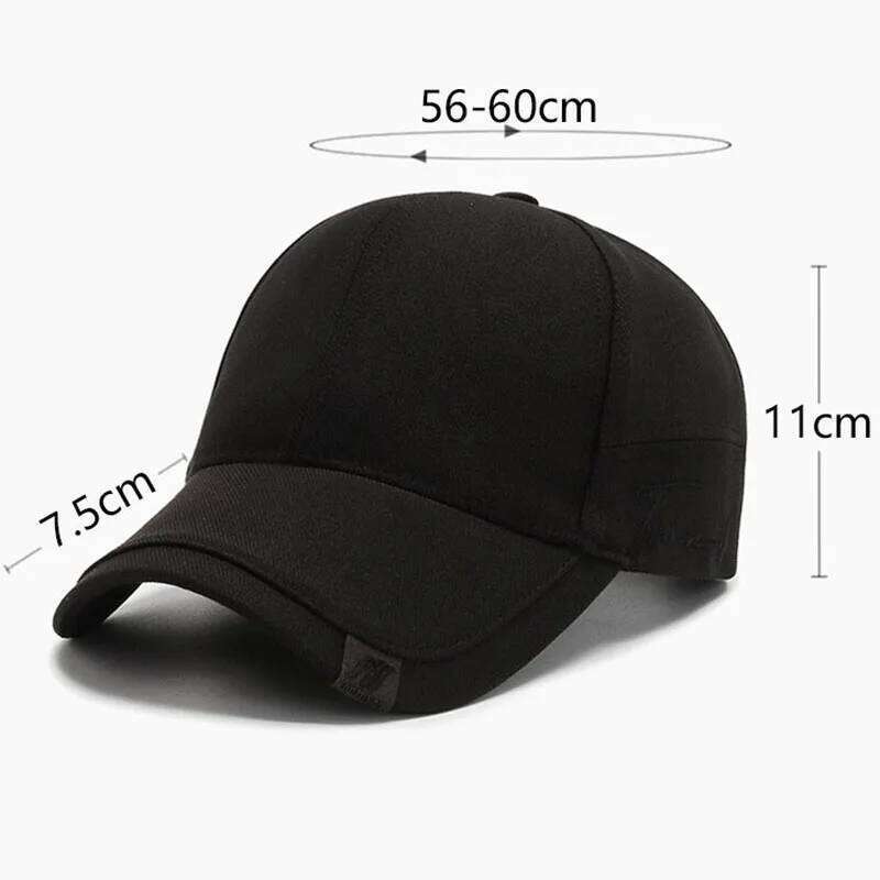 High Quality Men Solid Cotton Baseball Cap Luxury Fashion Black Outdoor Sports Peaked Hat Bone Sunshade Gorras Trucker Hats Kpop Y260304