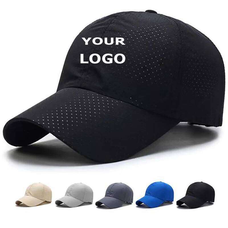 Quick Drying Baseball Custom Logo Outdoor Summer Sun Hats Mesh Breathable Fitted Sports Golf Cap Tennis Hat Y260304