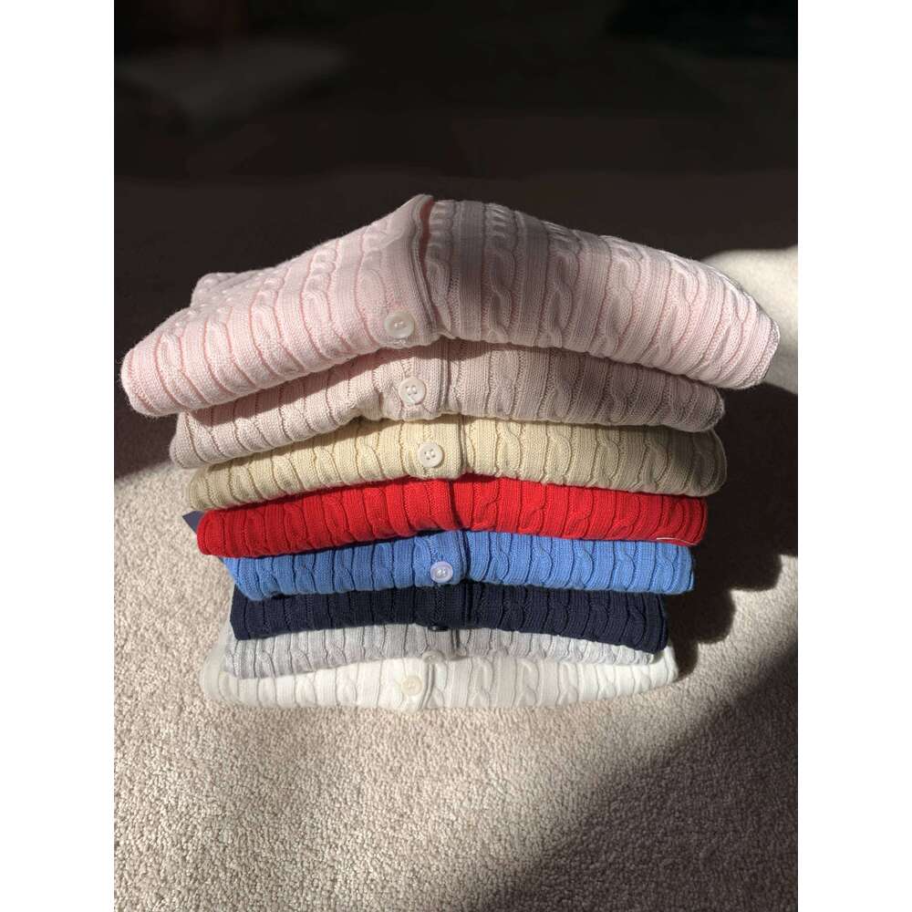 New Red Twist flower Knitted Sweater Cardigan O-Neck Single Breasted Long Sleeve Slim Coat Vintage Streetwear Simple Crop Top XJ260305