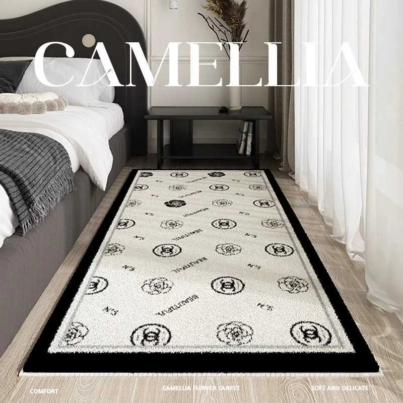 Long Plush Bedside Floor Mat - Thickened Non-Slip Dirt Resistant for Bedroom Living Room StudyT260305