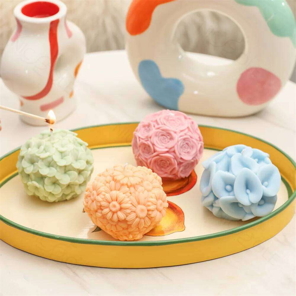 3D Silicone Mold for Aromatherapy Candles, Handmade, Home Decoration, Mother's Day Gifts W260304 W260305