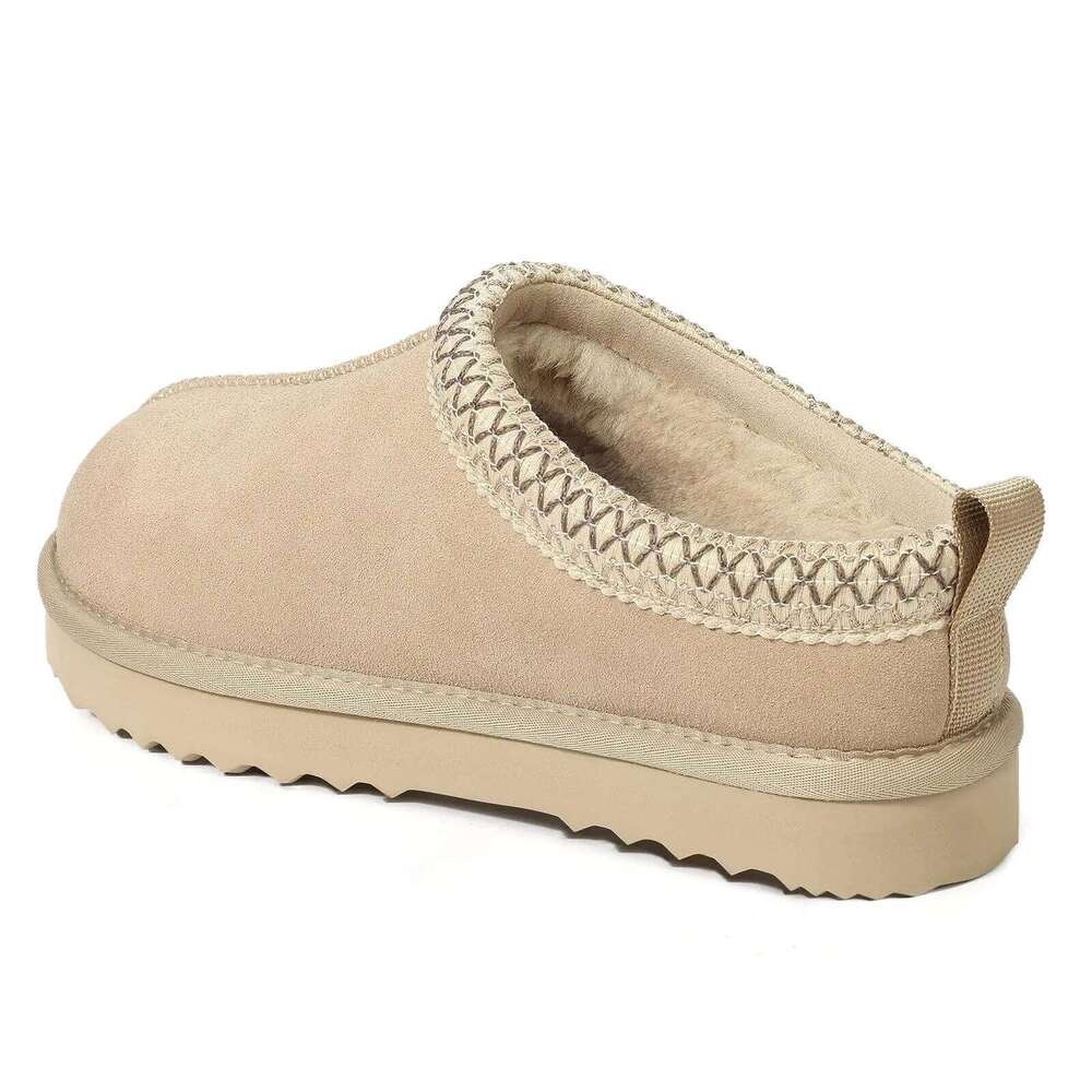 KIDMI Winter Genuine Suede Warm Fuzzy Water Resistant Women Fur Soft House Slippers