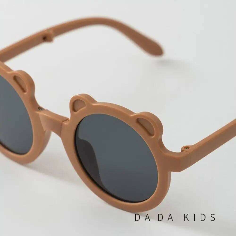Plastic Sunglasses Solid Color Childlike Style Glasses Fashion Bear Shape Eyewear Accessories Children's Party Z260305