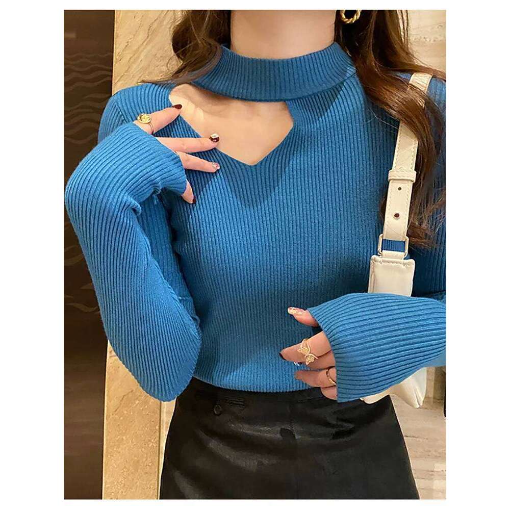 Basic Hollow Out Sweaters Autumn Winter Tops Slim Jumper Soft Warm Pull Women Pullover Knitted Sweater 2026 XJ260305