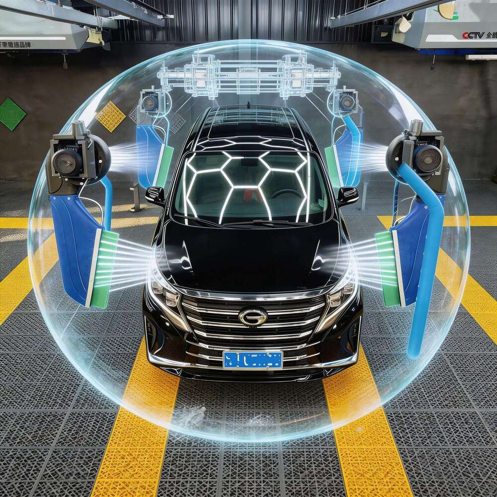 Universal 360 Touchless Car Wash Machine Supporting Jeep And Sedan Washing With High Pressure Water Spray And Wax Protection Business Tool