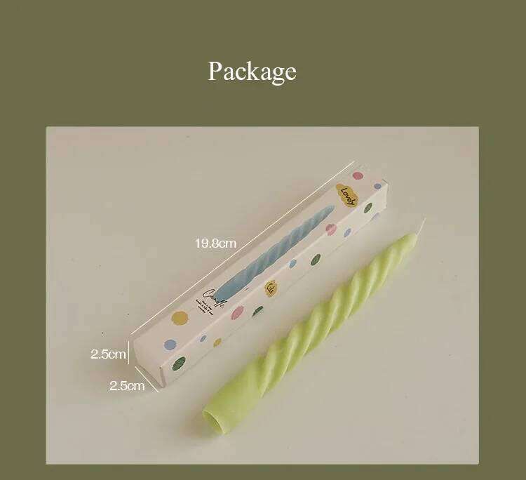 Ins Style Thin Spiral Long Rod Scented Soy Wax Candles for Aromatherapy Wedding Birthday Candle Home Party Decoration W260304 W260305
