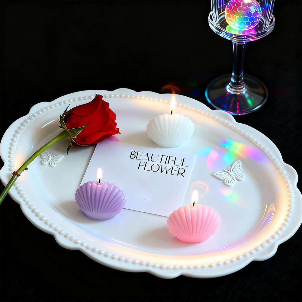 Little Shell Aromatherapy Candle Internet Celebrity Creative Design Fragrance Birthday Decoration Photography Prop Beautiful High Aesthetic W260305