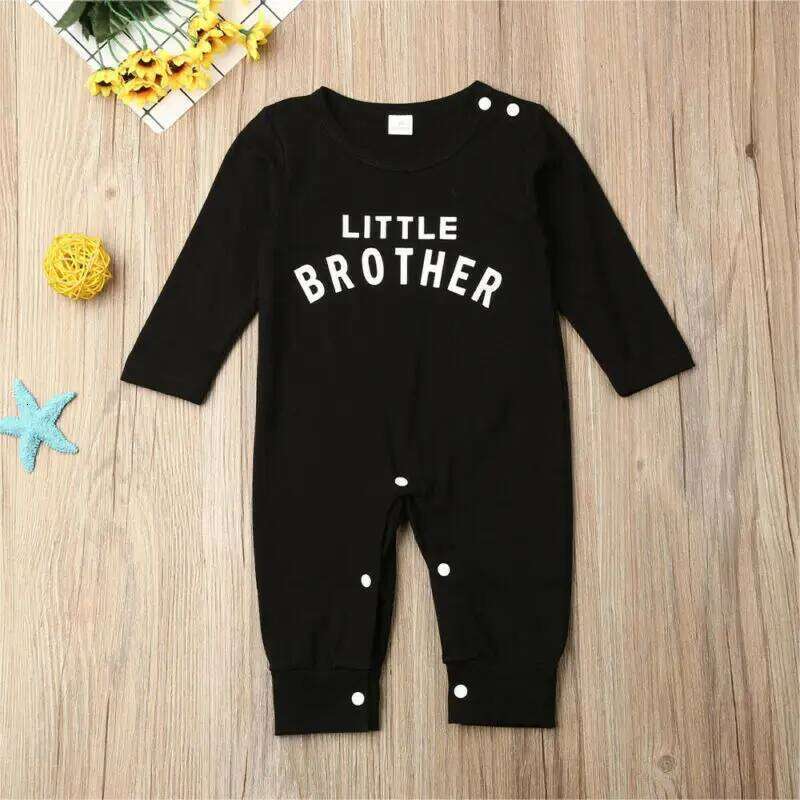Pudcoco US Stock 0-24M Infant Set Casual Romper Cotton Blend Letter Printing Jumpsuit Baby Girl Boy Autumn Outfits Z260304