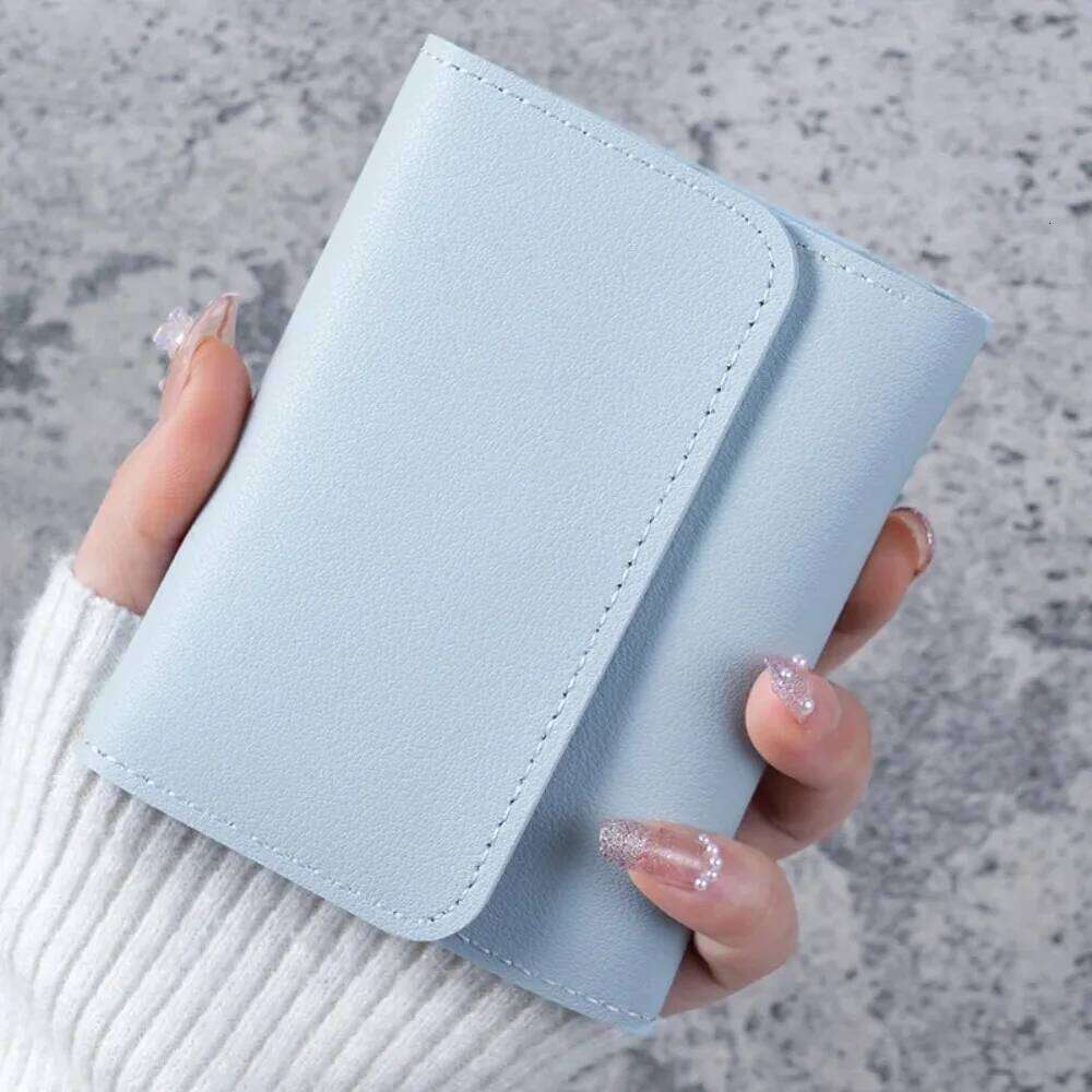 New Cute PU Leather Small Hasp Girl Credit Card Holder Coin Female Wallet Short Purse for Women C260304