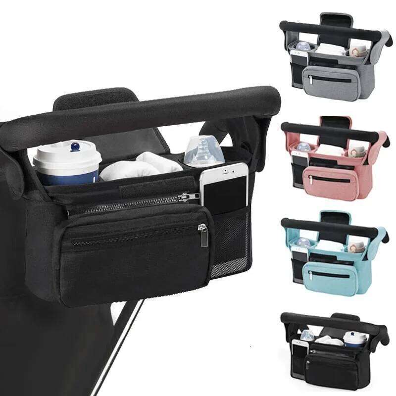 Storage Large Capacity Travel Hanging Mummy Bag Phone Bottle Holder Pram Diaper Bags Baby Stroller Accessories Z260304