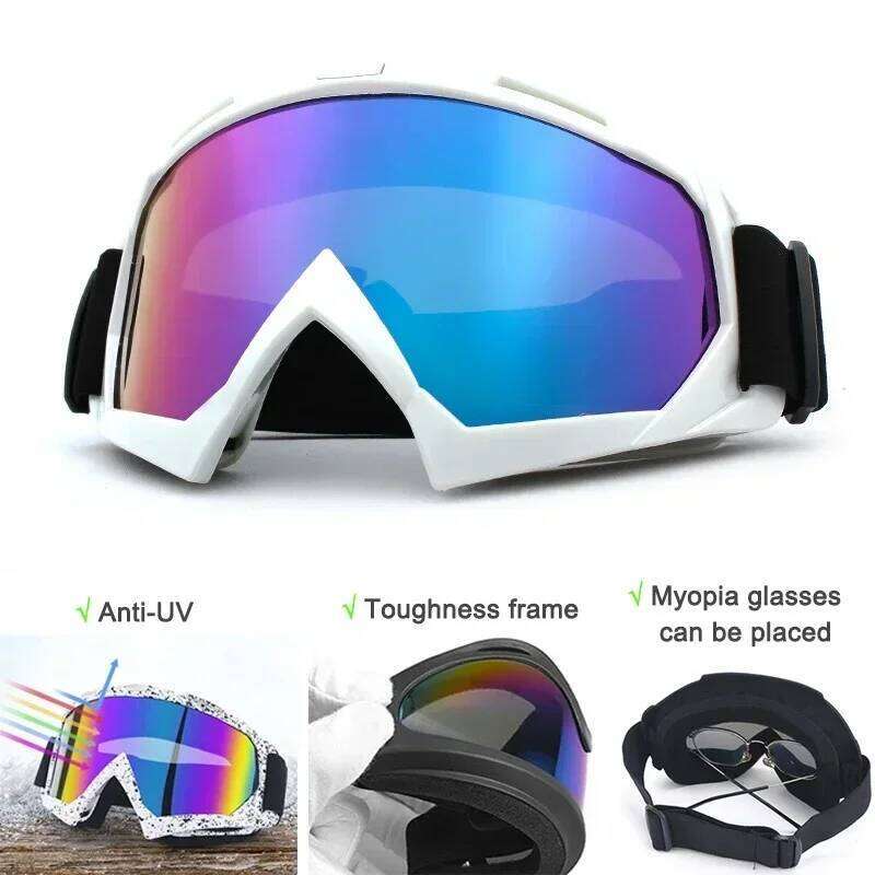 Protective Motorcycle Helmet Outdoor Sports Windproof Dustproof Eye Glasses Ski Snowboard Goggles Motocross Riot Control S260304