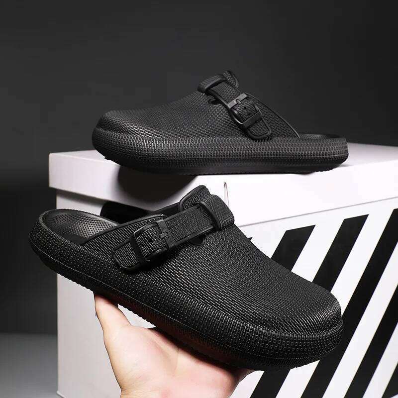 Kidmi Clogs Garden Shoes Summer Nonslip Beach Slippers Men EVA Flat Sandals Outdoor Fashion Mules House Slipper