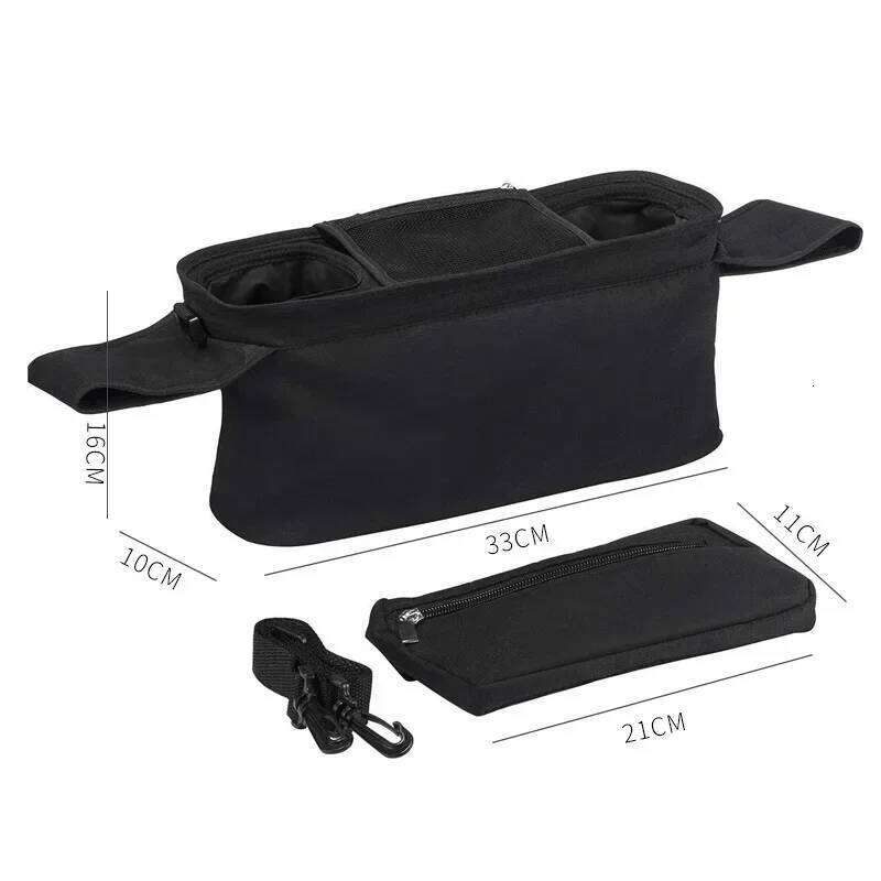 Storage Large Capacity Travel Hanging Mummy Bag Phone Bottle Holder Pram Diaper Bags Baby Stroller Accessories Z260304