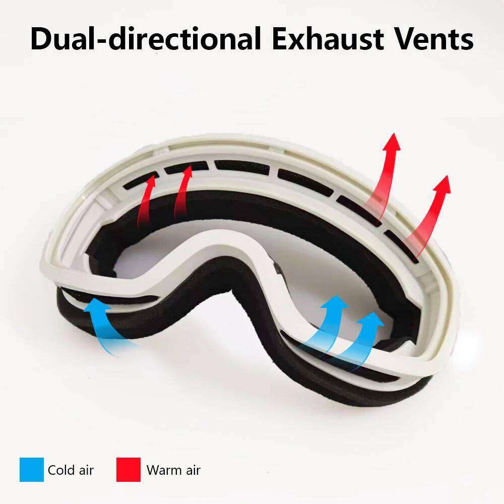 Kids Protective Ski Goggles HD Lenses Windproof Breathable Dustproof Suitable for All Day Skiing Snow Mountain Sports Snowmobile S260304