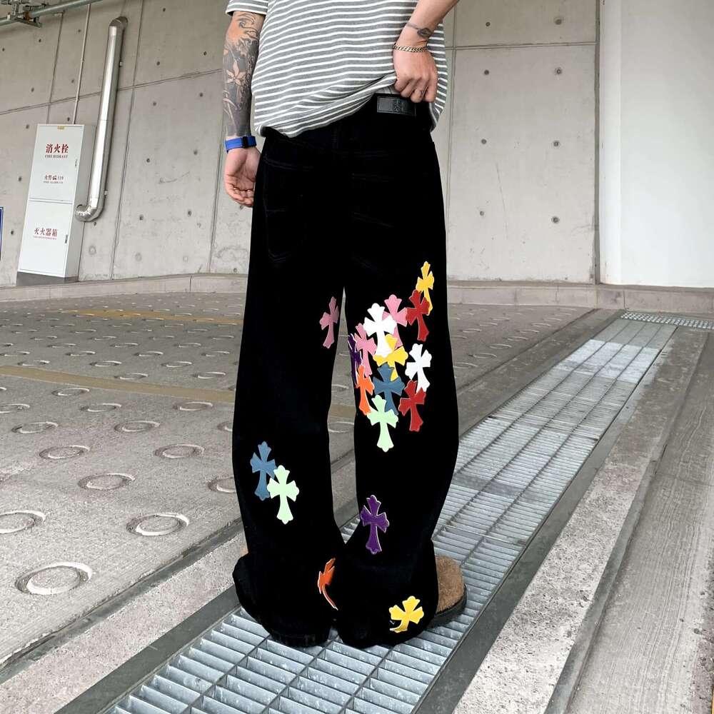 Cross jeans Men's spring and autumn style straight-leg loose wide-leg American pants are trendy, versatile and cool