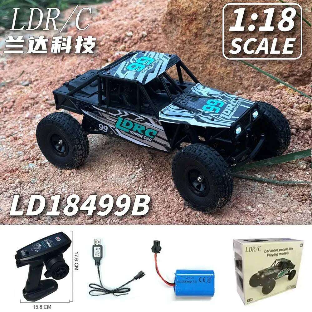 LDRC LD18499 1:18 4x4 4WD RC Remote Control Climbing Vehicle Model for Boys Gift Off-Road Capable Scale Toy Car Gifts C260305