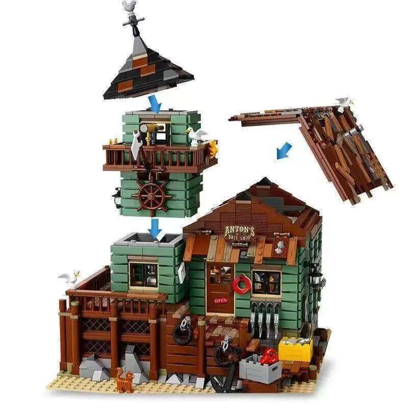 2620-Piece Fisherman's Hut Building Block Model Creative Decoration Room Ornament Birthday/Halloween/Valentine's Day/Christmas Eve Holiday G