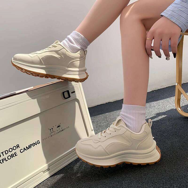 Women sneakers 2025 Spring Women's sports shoes New Fashionable Thick soled Ladies Casual Shoes