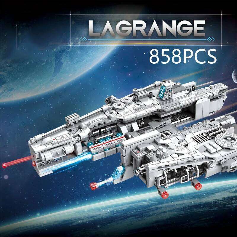 858PCS Heavy Attack Aircraft Building Blocks Space Battleship Artillery Ship Missile Assembly Bricks Toy Children Holiday Gift Z260305