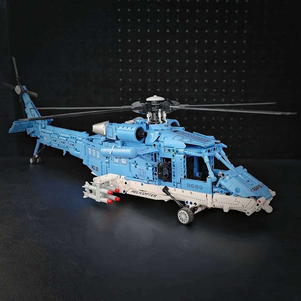 Technology Armed Helicopter Building Air Forces Model Airplane Blocks Set Educational Toys For Boys Gifts Z260306