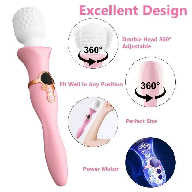 Magic wand Powerful AV Vibrator Dildos Women 10 Modes Clitoris Stimulator G Spot Vagina Massager Adult Sex Toys for Woman W260305