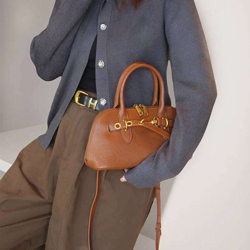 YANATARI Genuine Woman Shoulder Handbags Ladies Crossbody Bags Luxury Designer Minimalism Bag Cattle Leather TIANOUDAISHU