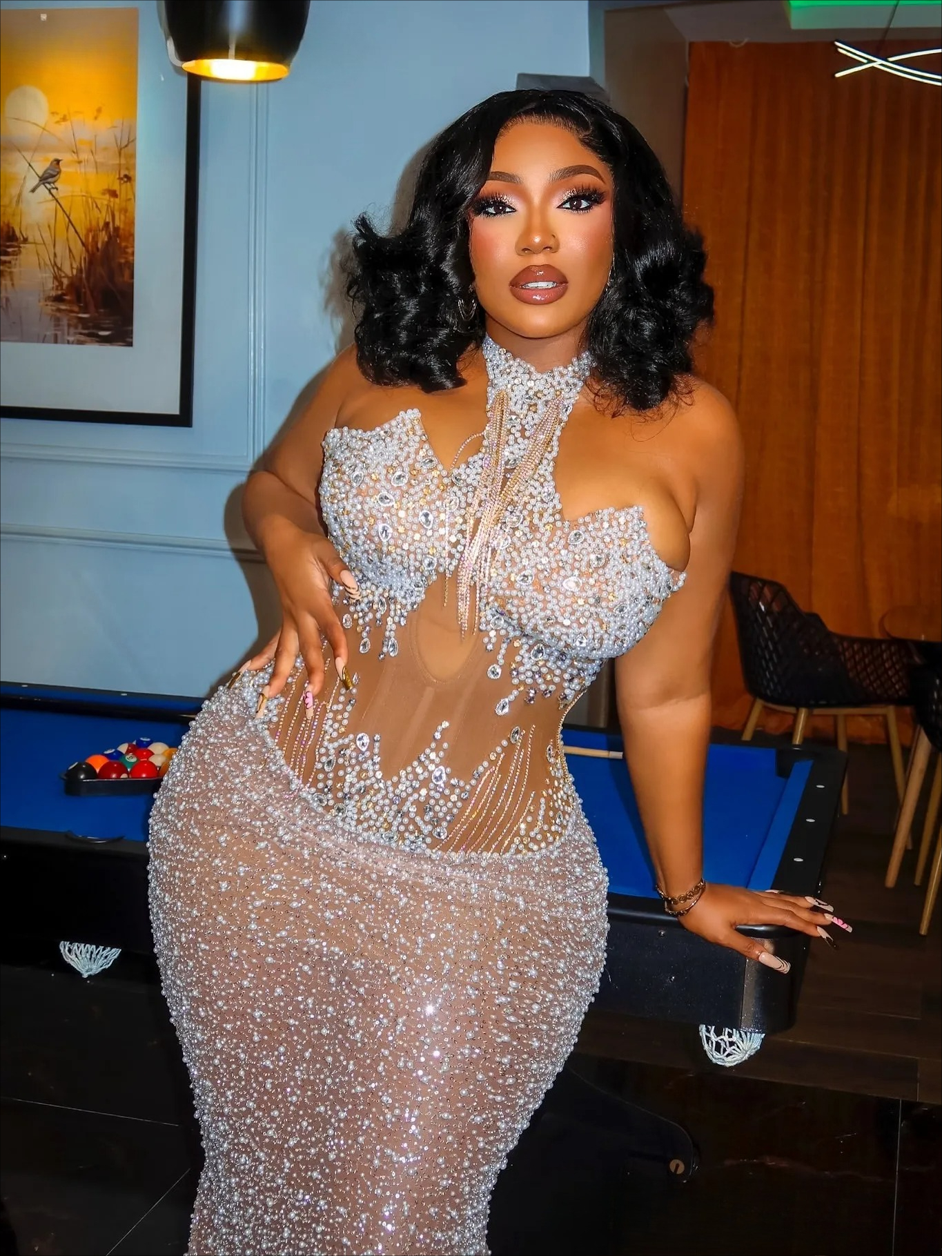 Aso Ebi Ivory Mermaid Prom Dresses 2026 Pearls Crystals Illusion Evening Formal Party Second Birthday Engagement Gowns Plus Size Dress For Special Occ