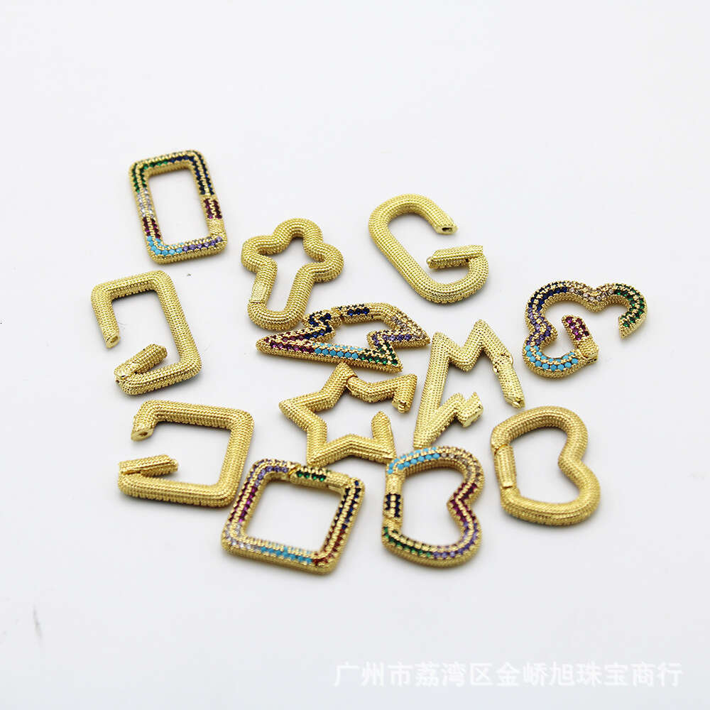 Cross-Border New Hot-Selling Electroplated Micro-Inlaid Semi-Finished Cuban Chain Necklace Pendant Manufacturer Wholesale High Quality/Piece