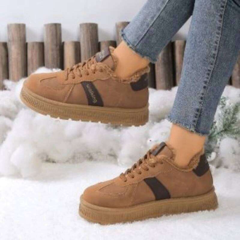 2025 Winter New Thick Bottom Fashion Leisure Warm Cotton Women's Comfortable Outdoor Casual Shoes