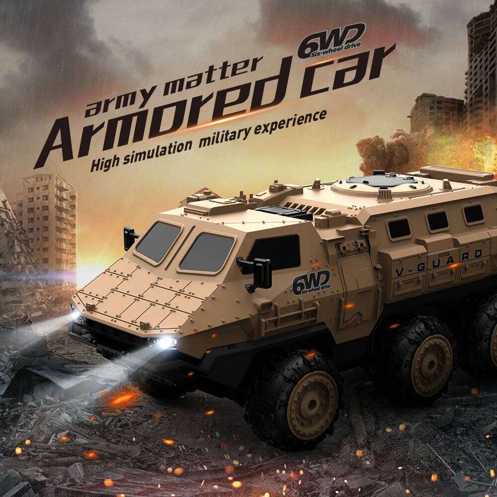 New 1:16 6WD Armored RC Car Simulation Military Transport Truck 360 Stunt High-speed Climbing 2.4G Remote Control Model Boy Toy C260305