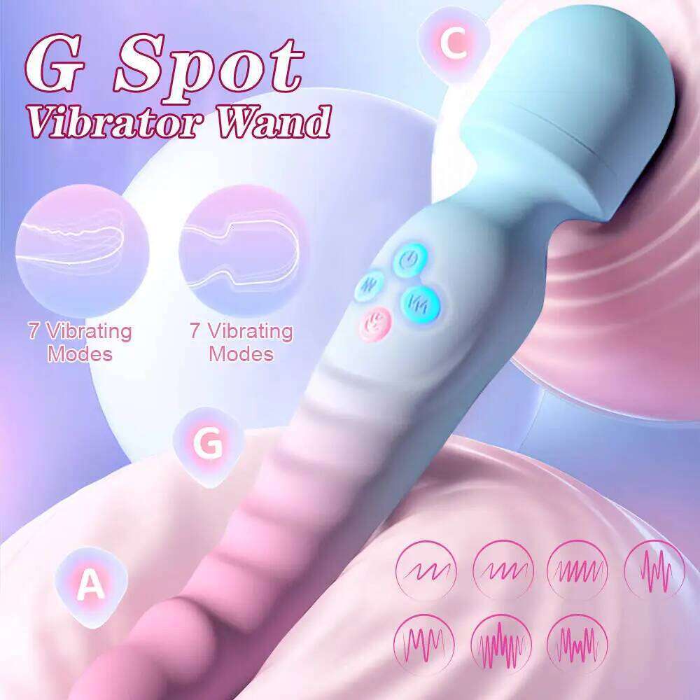 360 Rotation AV Vibrator G Spot Magic Wand Clitoris Stimulator Powerful Vibration Dildos Massager Adult Sex Toys for Woman 18+ W260305