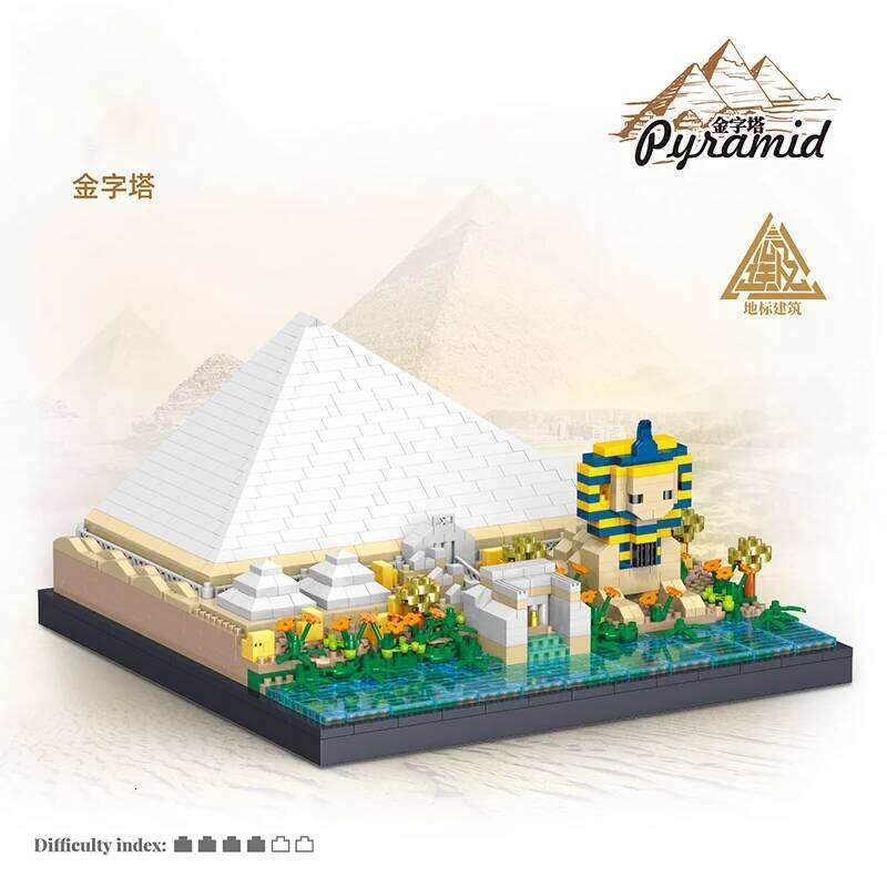 2273pcs Ancient Egypt History Architecure Nanobricks Pyramid Sphinx Model,DIY Micro Diamond Building Blocks For Kids Toys Gifts Z260306