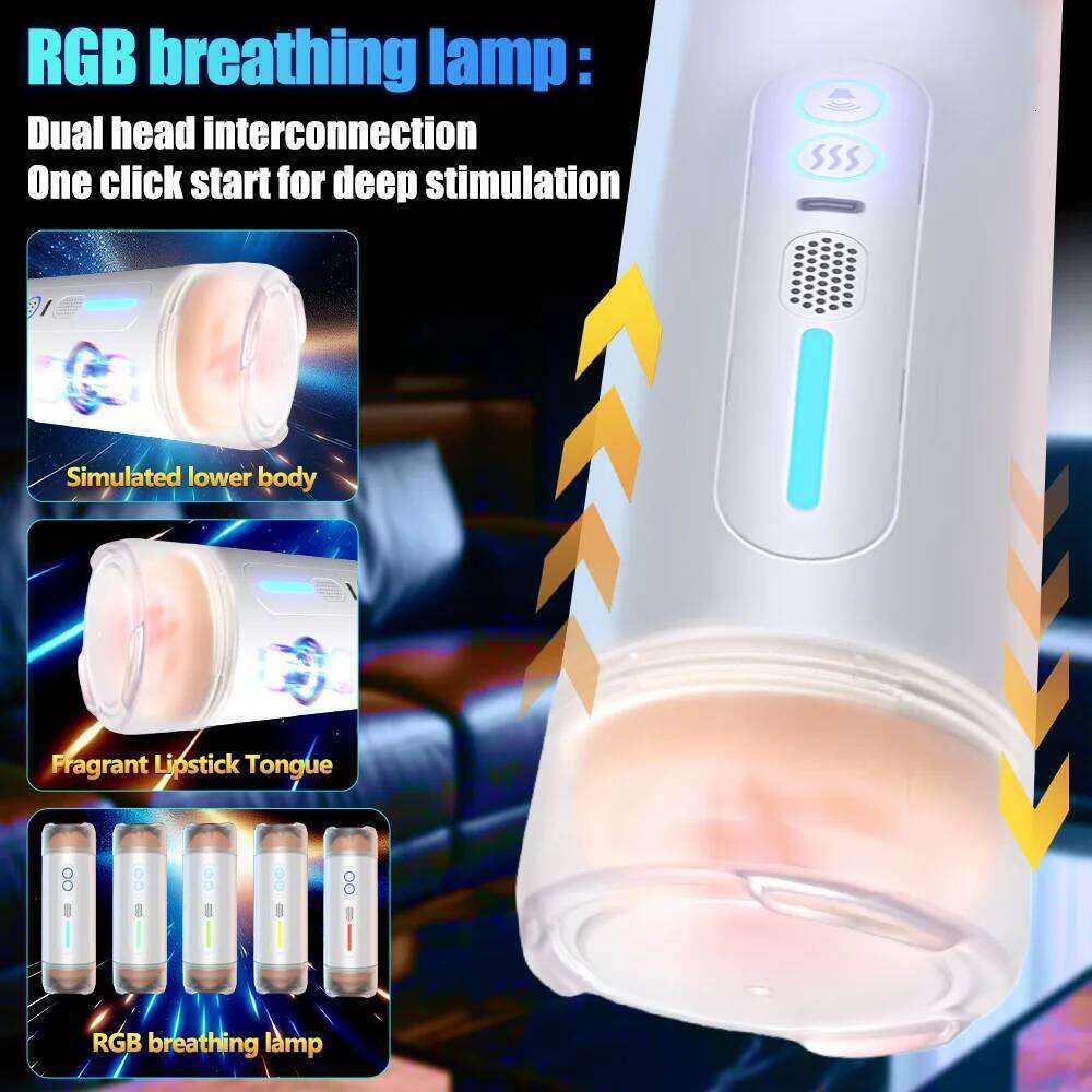 Automatic Male Masturbator Cup Vaginal Penetration Blowjob Machine Pocket Pussy Sexy Voice Sex Toys For Men Adults Goods W260305